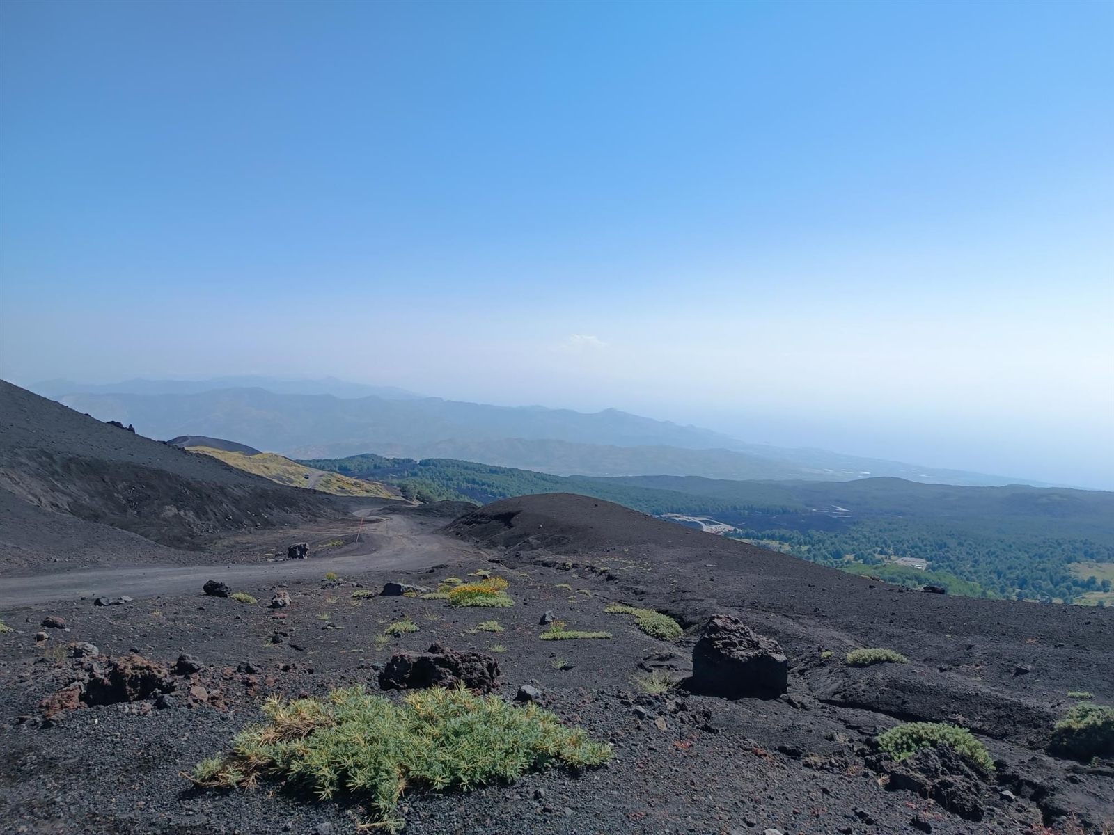 Il panorama verso valle